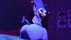 3d deltarune facesitting femboy huge_ass jester jevil_(deltarune) kris_(deltarune) shortstack tagme thick_ass