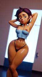 3d ai_generated big_ass big_breasts e3gqe erect_nipples female luz_noceda stable_diffusion the_owl_house