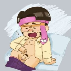 balls bara brassiere brawl_stars chubby daddy exposed_penis fat fat_ass gay hair jae-yong_(brawl_stars) male male_only matsumo_grom penis pubic_hair solo