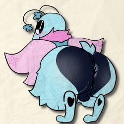 2025 anus_peek ass_bigger_than_head ballinmustard bedroom_eyes blue_fur butterfly dandy's_world flyte_(dandy's_world) huge_ass insects inviting inviting_to_anal neck_tuft pink_fur presenting_hindquarters showing_ass wings