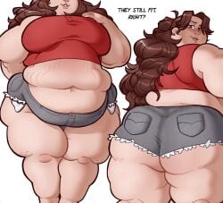 bbw big_belly chubby chubby_belly chubby_female cyorck double_belly fat fat_ass fat_female fat_fetish obese obese_female original overweight stretch_marks
