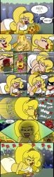 1boy 1girls 2d 2d_(artwork) big_ass blonde_hair brown_hair cartoon_network comic comic_panel crowd crowd_watching dialogue disney drool drooling eris_(billy_and_mandy) female gap_teeth god goddess golden_apple greek_god greek_goddess hercules_(character) hercules_(disney) humiliation jamearts kiss_mark kissing large_ass laugh laughing lips_bigger_than_head long_hair male malesub mwah red_lips red_lipstick saliva saliva_trail short_hair size_difference slamming smooch spitting spitting_in_mouth surrender surrendering the_grim_adventures_of_billy_and_mandy torture white_flag