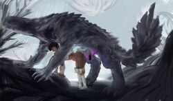 absurd_res animal_humanoid big_penis bodily_fluids capcom cat_humanoid claws clothed clothing cum cum_inside doggy_style domestic_cat ebony_odogaron felid felid_humanoid feline feline_humanoid felis female feral from_behind_position genital_fluids genitals group hecreat hi_res human human_on_feral humanoid interspecies male male/female mammal mammal_humanoid monster monster_hunter open_mouth organs partially_clothed penetration penis sex size_difference stomach stomach_bulge tagme tail teeth trio vaginal_penetration vaginal_penetration zoophilia