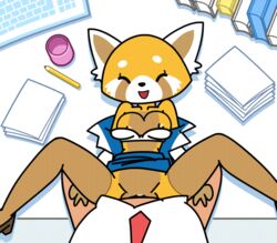 2d 2d_animation :3 aggressive_retsuko aggretsuko animated anthro book bouncing_breasts breasts closed_eyes clothing computer cup faceless_male female female_penetrated fur furry happy happy_sex human human_on_anthro interspecies male male/female male_penetrating male_penetrating_female mammal minus8 nipples office_lady open_mouth paper pencil_(disambiguation) penetration penis pussy red_panda retsuko sanrio sex short_playtime smooth_fur straight vaginal_penetration