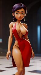 3d ai_generated big_ass big_breasts e3gqe erect_nipples female luz_noceda stable_diffusion the_owl_house