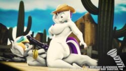 3d animated anthro anthro_futa cowboy_hat cowgirl_position futa_on_futa futanari horsecock intersex my_little_pony no_sound oc penis screw_(oc) screwingwithsfm silver silver_silhouette_(oc) tagme tied_hands video