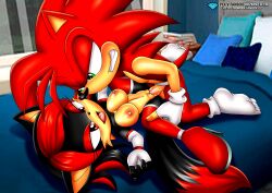 1boy 1girls anthro balls bbmbbf bed blush breasts diamond_level female male male/female mobian_(species) mobius_unleashed nipple_piercing nipples nude open_mouth original_character palcomix penis pietros_secret_club pillow pussy pussy_juice sega sex siona_the_hedgefox sonic_(series) sonic_the_hedgehog_(series) teeth tongue tongue_out vaginal_penetration vaginal_sex