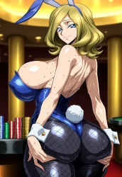 1girls ai_generated bunnysuit code_geass gokoai grabbing_own_ass huge_ass huge_breasts milly_ashford thick_thighs