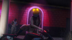 1girl 1girls 3d bare_thighs boots breasts brown_hair casual casual_nudity completely_naked completely_nude exhibition exhibitionism exhibitionist exposed female female_focus grand_theft_auto_online grand_theft_auto_v hair_covering_breasts hair_covering_nipples helmet hips human kemikarugaru looking_at_viewer medium_breasts motorcycle motorcycle_helmet naked naked_female naked_footwear naked_helmet naked_in_public naturism naturist nonsexual_nudity nude nude_female nude_in_public nudism nudist nudity outdoor_nudity outdoors outside outside_nudity pubes pubic_hair public public_exposure public_nudity pussy shameless slut thick_thighs thin_waist wide_hips
