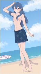 1girl 1girls ? areolae boobs breasts confused female female_only fire_emblem fire_emblem_awakening lucina_(fire_emblem) nipples small_breasts solo_female swimming_trunks tagme tits topless topless_female zodiacerections