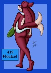2026 anthro ass bernardol22 cute cute_face female floatzel furry furry_female furry_only hair pokemon pokemon_(species) sexy solo tails