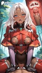 1girls 2026 ai_assisted ai_generated anime blue_eyes censored cervix cock cowgirl_pose cowgirl_position cross-section cum cum_in_pussy dark_skin dick ejaculation elma_(xenoblade_x) forest hetero hi_res high_quality high_resolution highres internal_cumshot love_making nature outdoors patreon patreon_username penetration penis sex sexual_intercourse skypassion stable_diffusion torn_clothes uterus vaginal watermark woman_on_top xenoblade_(series) xenoblade_chronicles_(series) xenoblade_chronicles_2 xenoblade_chronicles_x