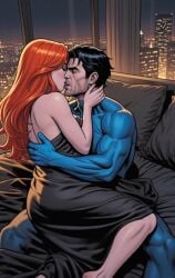 1boy 1girl ai_assisted ai_generated assuming_position barbara_gordon batgirl batgirl_(barbara_gordon) batman batman_(bruce_wayne) batman_(series) beard beard_stubble biceps bruce_wayne comic comics dc dc_comics declaration_of_love duo female fully_clothed heroine identity_theft inminent_anal inminent_blowjob inminent_sex into_it kiss kiss_on_lips kissing male masculine_male mask mostly_nude muscles muscular muscular_male nightwing_(series) nipples open_mouth orange_hair partners questionable_content romantic_couple stepping strong_jawline stubble suiting_up superhero take_over tight_clothing warner_brothers wide_jaw