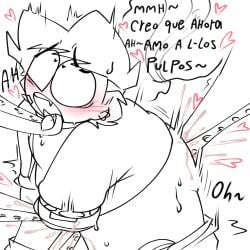 1boy ahegao ass chubby chubby_male cringe doodle fat fat_male heart-shaped_pupils male male_only no_color oc octopus open_mouth original original_character saliva sketch spanish spanish_text tentacle tentacle_in_mouth tentacle_in_pussy tentacle_on_male tentacle_penetration tentacle_rape tentacle_sex text tongue white_background xd