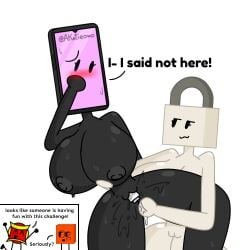 akatieowo battle_for_fucking big_breasts lesbian lesbian_sex lock object_shows phone pussy thick_thighs vibrator vibrator_in_pussy yuri