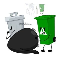 akatieowo battle_for_fucking big_ass bubble_butt grabbing_ass hand_in_ass object_shows oc plapbait someone_else's_oc thick_thighs trash_can trashy