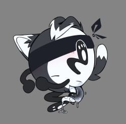 adamationz blindfolded cum diphallism dog_ears dog_tail genital_slit inanimate_insanity lemonbastards object_shows osc tentacle_penis yin-yang_(ii)