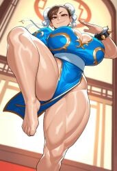 1girl ai_generated chun-li female huge_breasts street_fighter tagme yukinyami