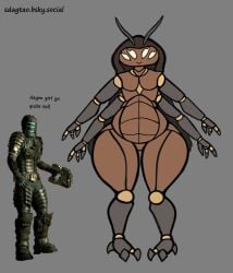 anthro arachnid belly biomechanical chubby chubby_female crossover cute cyborg cyborg_girl dead_space giantess hollow_knight hollow_knight:_silksong insect insects isaac_clarke mechanical plump robot robot_girl sassy silksong smaller_male spider steaming_body synthethicc synthetic taller_female thicc thick_thighs twelfth_architect