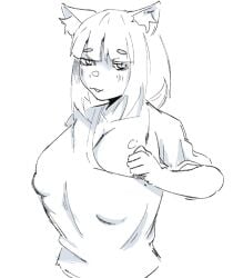 big_breasts catgirl chainsmoker_cat female female_only ghostbacon