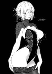 /// 1girls 2d 2d_(artwork) 2d_artwork adult adult_female anime anime_character background belly_button big_boobs big_breasts black_and_white black_background black_leotard black_topwear blush_face blush_lines blushing blushing_female blushing_lines braid braided_hair braids breasts breasts_apart busty busty_female busty_girl closed_mouth_smile crown_braid curvaceous curvaceous_body curvaceous_female curvaceous_figure curvaceous_hips curvy curvy_body curvy_female curvy_figure curvy_hips dark_background digital digital_art digital_drawing digital_drawing_(artwork) digital_media digital_media_(artwork) drawing dungeon_meshi exposed eye-level_view falin_touden fanart feathers female female_focus female_only female_protagonist fingernails fingers flushed flushed_cheeks flushed_face frilled_leotard greyscale groin hair_between_eyes half_naked half_nude half_updo hand_on_ass hand_on_butt hand_on_leg hand_on_own_ass hand_on_own_butt hand_on_own_leg hand_on_own_thigh hand_on_thigh hourglass_figure inframammary_fold inguinal_crease inguinal_ligament knees_out_of_frame lace-trimmed_legwear lace-trimmed_stockings lace-trimmed_thigh_highs lace-trimmed_thighhighs lace_legwear lace_leotard lace_stockings lace_thigh_highs lace_thighhighs lace_topwear large_boobs large_breasts lean_figure legwear leotard light_smile lip_gloss lips lipstick looking_at_viewer main_character manga_character mature mature_female mature_woman monochrome monotone_background naked naked_female naked_woman narrow_waist navel nude nude_female nudity one_color_background partially_undressed plain_background portrait posing posing_for_the_viewer posing_naked posing_nude protagonist semi_nude short_hair shoulders sidelocks slender_body slender_waist slight_smile slim_female slim_waist smile smiley_face smiling smiling_at_viewer solid_color_background solo standing stockings studio_trigger thigh_highs thighhighs thighs three-quarter_view three_quarter_view tied_hair top_view topwear touching_ass touching_butt touching_leg touching_thigh upper_body wide_hips woman yiiande