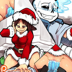 blue_eye blue_penis blush christmas clothed clothed_sex clothing ectopenis female female_frisk female_human female_penetrated frisk holidays human interspecies kayla-na male male/female male_penetrating male_penetrating_female monster penis sans sansscham sex skeleton smiling straight tagme undertale vagina vaginal_penetration