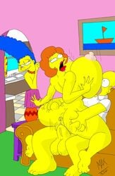 affair alternate_breast_size big_ass big_balls big_breasts breasts cheating cuckquean dat_ass homer_simpson huge_breasts huge_cock marge_simpson maude_flanders maxtlat milf nipples pussy sex the_simpsons