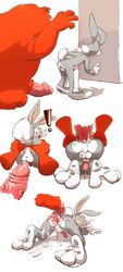 bugs_bunny furry gossamer gossamer_(character) gossamer_(looney_tunes) looney_tunes monster warner_brothers yamamoto yaoi