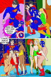 breasts captain_america clark_kent cornelia_hale crossover dc fellatio hay_lin irma_lair marvel mask nude oral penis sex sex_and_toons steve_rogers straight straight_hair superman taranee_cook testicles uncensored vaginal_penetration w.i.t.c.h. will_vandom