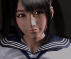 3d animated asian censored chidori_toda fellatio female oral school_uniform twintails umemaro