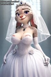 ai_generated big_breasts bimbo breasts breasts bride bunny bunny_ears bunny_girl cleavage cleavage_cutout female furry giant_breasts gigantic_breasts hyper_breasts judy_hopps large_breasts lingerie rabbit seductive wedding_dress wedding_veil zootopia zootopia_2