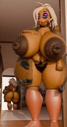 absurd_res adri164 big_breasts breasts chubby female five_nights_at_freddy's five_nights_at_freddy's_2 hair hi_res huge_breasts lips mature_female scottgames thick_thighs toy_chica_(fnaf)