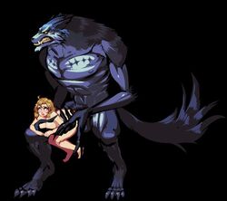 1boy 1girls ahe_gao animated breeding_season canid_humanoid cum cum_inside eyes_rolling_back female female_breeder female_human human male male/female male_werewolf size_difference sound tagme video werewolf