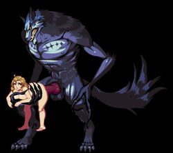 1boy 1girls animated anthro_on_human breeding_season female female_breeder larger_male male sex shorter_than_10_seconds size_difference smaller_female sound vaginal_penetration video werewolf