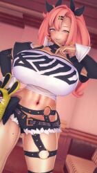 breast_expansion huge_ass huge_breasts koikatsu nicole_demara pink_hair taf4mad zenless_zone_zero