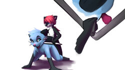 2boys alternate_color anal anthro ass black_fur blue_eyes blue_fur canine dewott drawing duo fox fur furry gay gloves_(marking) hair kite512 knot male male_only mammal markings nic_(dewott) nintendo open_mouth original_character penis pokemon pokemon_(species) red_hair sex simple_background socks_(marking) tablet tongue tongue_out video_games white_background white_fur