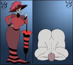 1girls ass breasts clothed clothed/nude clothed_female completely_nude completely_nude_female dogeza female female_only full_body hazbin_hotel hiastobasement_(artist) naked naked_dogeza naked_female nude nude_female rosie_(hazbin_hotel) solo solo_female tagme