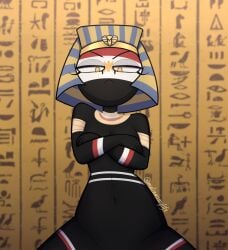 ankha_zone countryhumans countryhumans_girl egypt_(countryhumans) egyptian_clothes nude parody