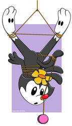 8horns animaniacs ass bondage bound crotch_rope dot_warner female flower mammal plant pussy rope rope_bondage smile spread_legs spreading upside-down warner_brothers yo-yo young yoyo