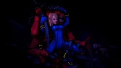 1boy 1girls 3d alien animal_penis animated clothing crossover female human interspecies male metroid nintendo no_sound samus_aran tagme tyranid video warhammer_(franchise) warhammer_40k