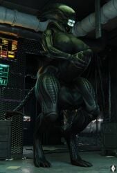 1futa 3d 3d_(artwork) 4_fingers absurd_res alien_(franchise) big_ass big_balls big_breasts big_penis black_body futa_only futanari gabrielarchgod hi_res huge_balls huge_cock masturbation sharp_teeth solo tail thick_thighs wide_hips xenomorph