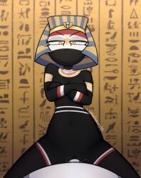 ankha_zone anonymous_male countryhumans countryhumans_girl cowgirl_position egypt_(countryhumans) egyptian_clothes nude parody riding_penis