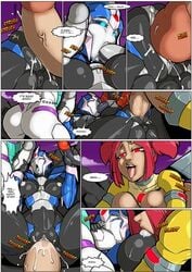 4girls arcee arcee_(prime) autobot breasts decepticon fellatio female flamewar futanari intersex low_res mad-project robot sari_sumdac slipstream transformers transformers_animated transformers_prime yuri