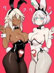 ai_generated cervix elphelt_valentine filled_with_cum filled_womb guilty_gear holding_cum mayihavesomeslops playboy_bunny ramlethal_valentine uterus x-ray