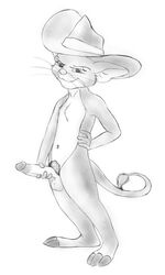 1boy anthro balls barefoot circumcised disney erection fedora full-length_portrait greyscale grin hand_on_hip hat holding_penis humanoid_penis jake_(the_rescuers) kangaroo_rat long_tail looking_at_viewer male male_only mammal monochrome mostly_nude naughty_face navel penis pinup portrait pose pubes rodent solo testicles the_rescuers the_rescuers_down_under unknown_artist whiskers