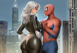 1boy 1boy1girl 1girls ai_generated big_ass big_breasts big_thighs black_cat_(marvel) breasts couple couple_(romantic) couple_love couples curvaceous curvy curvy_figure digital_media_(artwork) felicia_hardy female hips huge_ass huge_breasts huge_thighs large_ass large_breasts large_thighs legs light-skinned_female light-skinned_male light_skin male male/female marvel marvel_comics mature mature_female peter_parker phophopho slim_waist spider-man spider-man_(series) straight thick thick_hips thick_legs thick_thighs thighs voluptuous waist white_hair wide_hips wide_thighs