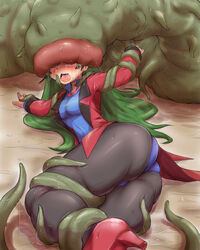 face_sucking francesca_(pokemon) head_capture hun pokemon pokemon_(anime) shizue_(pokemon) tentacle tentacle_rape vore