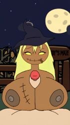 beat_banger big_breasts big_penis blonde_hair boobjob fnf fnf_mods friday_night_funkin genderswap hat rule_63 scarecrow zardy zardys_maze