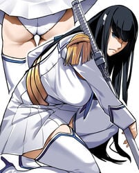 angry bakkanki big_breasts clothed_female emotionless empty_eyes expressionless female female_focus female_only glaring kill_la_kill kiryuuin_satsuki long_hair solo_female solo_focus