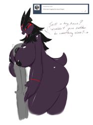 2015 anon anthro ass averyshadydolphin big_breasts big_butt black_hair black_nipples breast_smother breasts dark_skin digital_media_(artwork) dragon duo erect_nipples erection escalating eyebrows eyewear female hair handjob hi_res hug humanoid jou_(species) larger_female long_legs male markings nipples nude penis red_eyes red_markings sex simple_background size_difference small_tail smaller_male smile smothering sunglasses sweat tall text thick_thighs tiny_head tongue tongue_out white_background yaojou